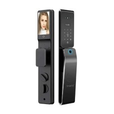 SmartX SX-Z2Pro Wi-Fi Face Recognition Smart Door Lock With Active Video Intercom & App Unlock (Black)